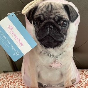 Cute “NWT” Rachael Hale door stop pug door puppy doorstop